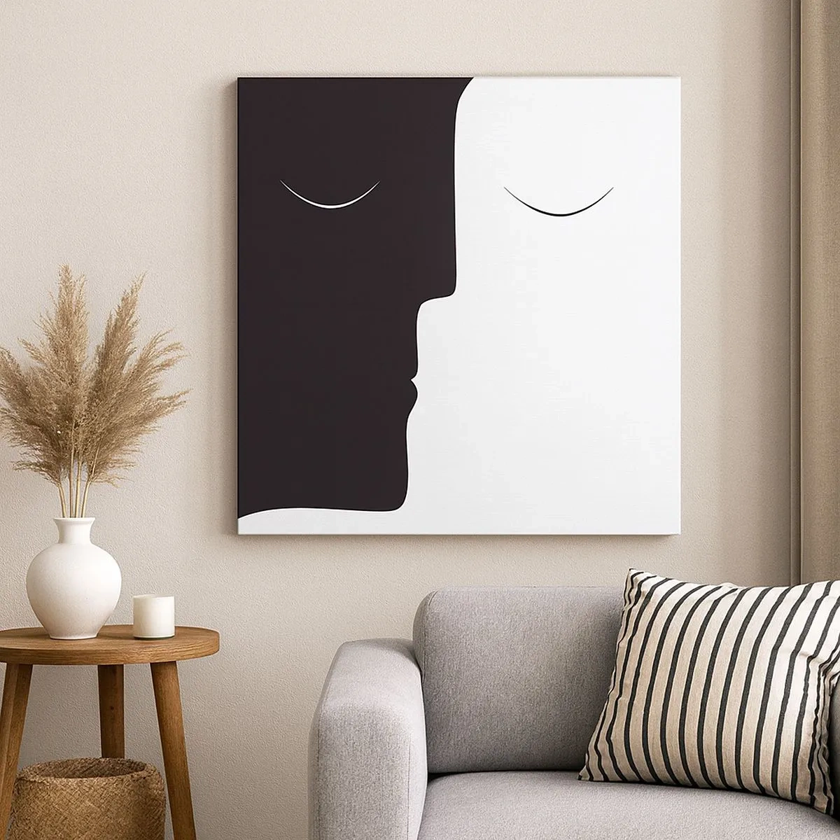 Tablou pe pânză - Unitatea contrariilor - 30x30 cm