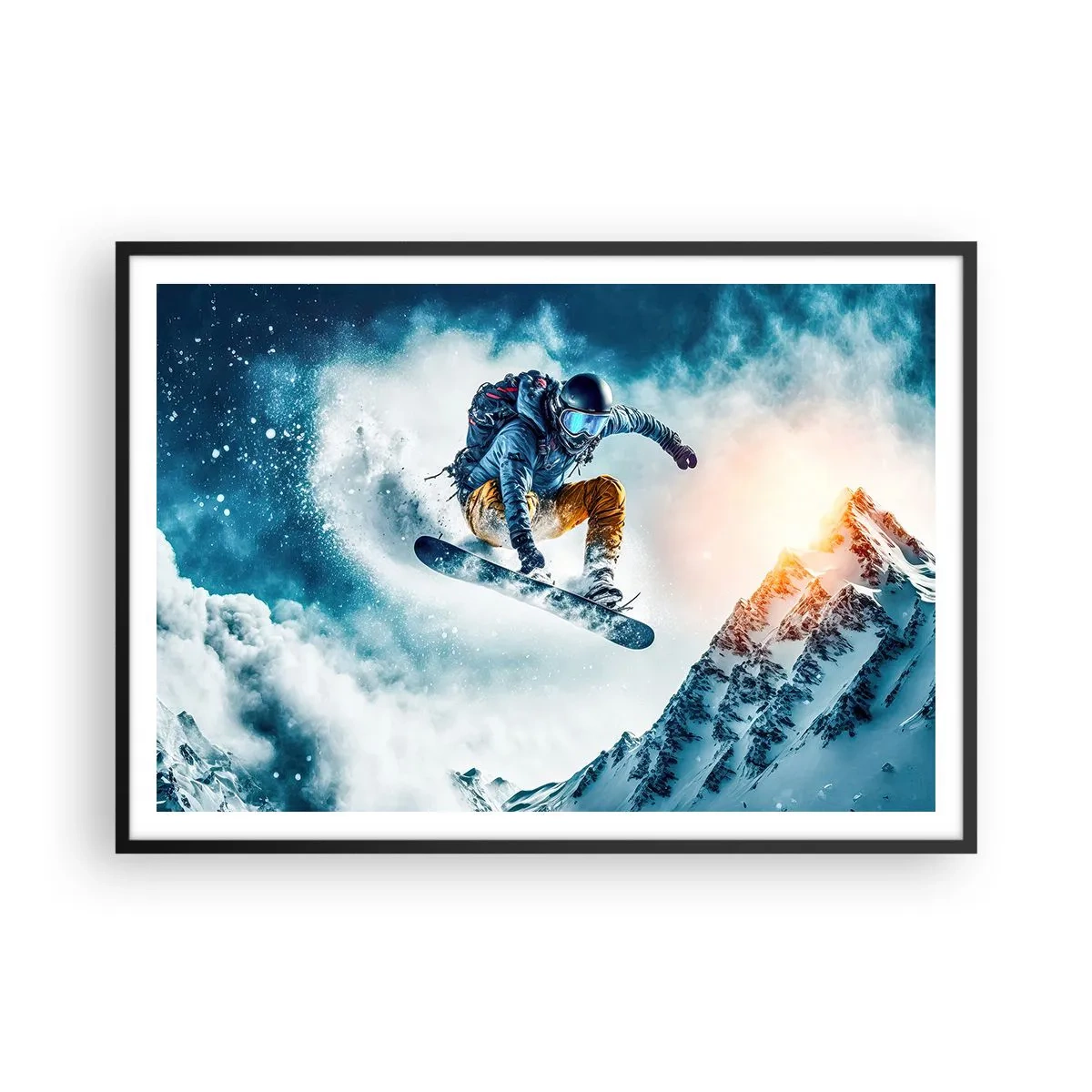 Poster în ramă neagră - Emoții extreme - 100x70 cm