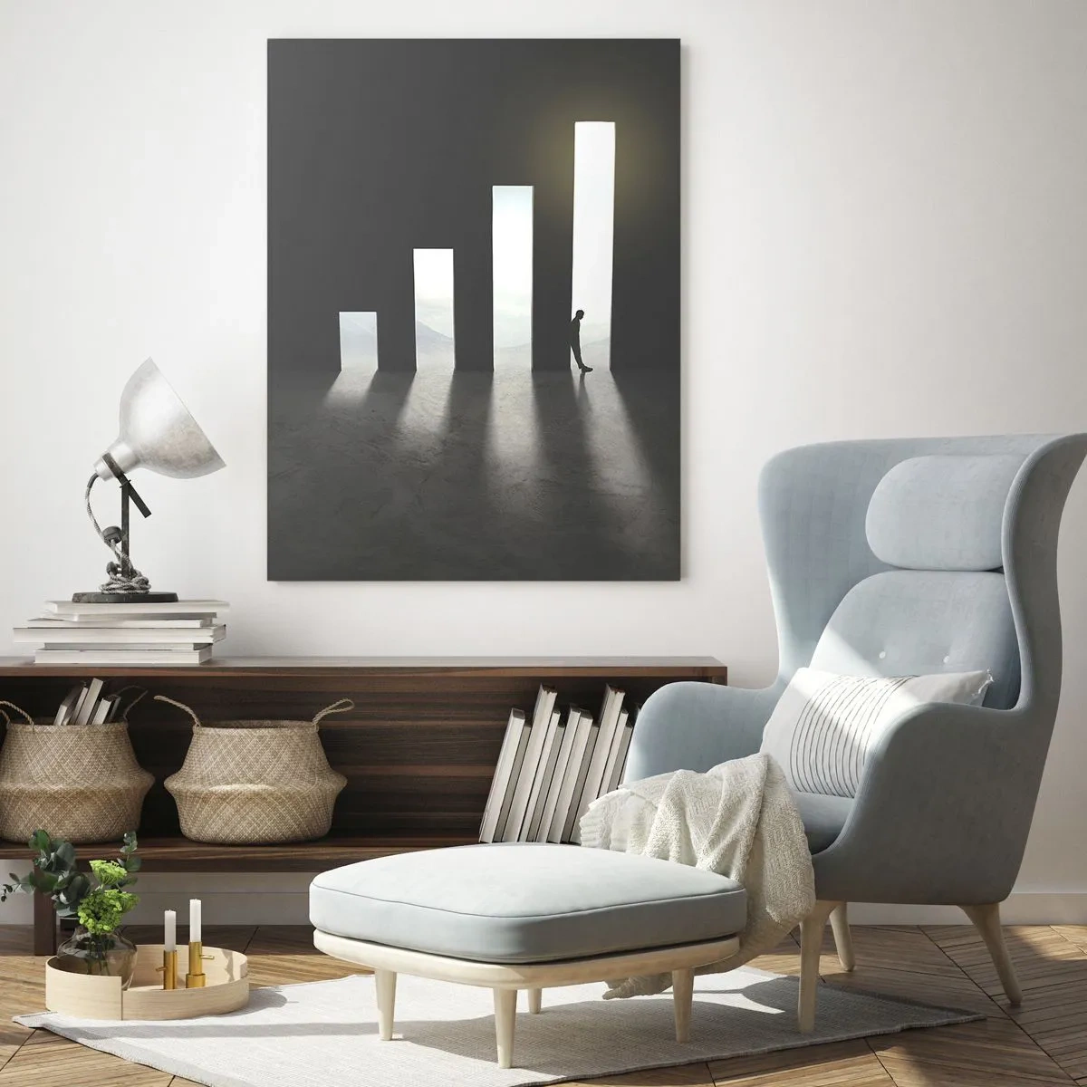 Tablou pe sticlă - Succesul - o impresie - 70x100 cm