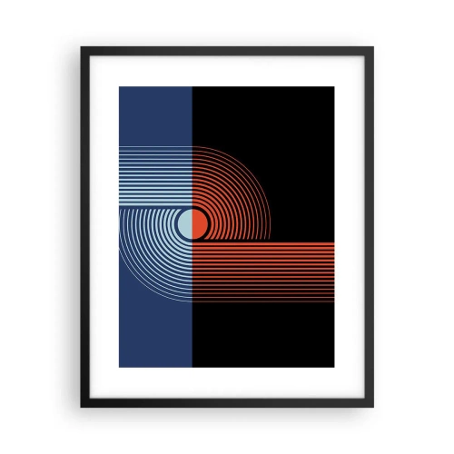 Poster în ramă neagră - Într-o îmbrăţişare geometrică - 40x50 cm