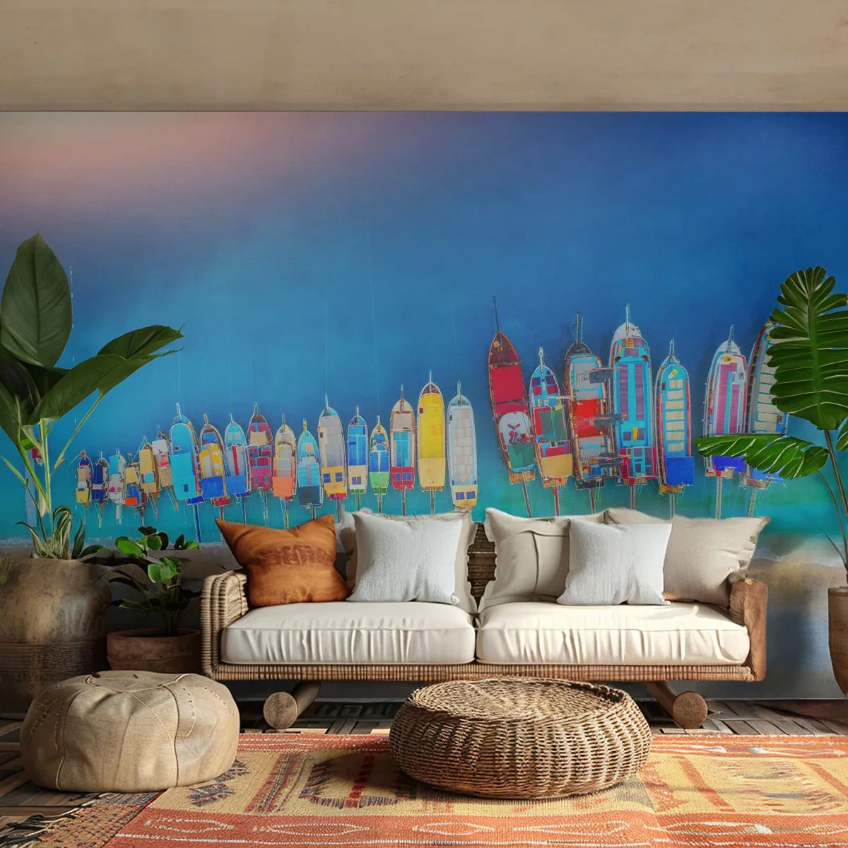 Tapet Premium Sand - Din perspectiva unei păsări - Peisaj, plajă, Mare - 100x70 cm