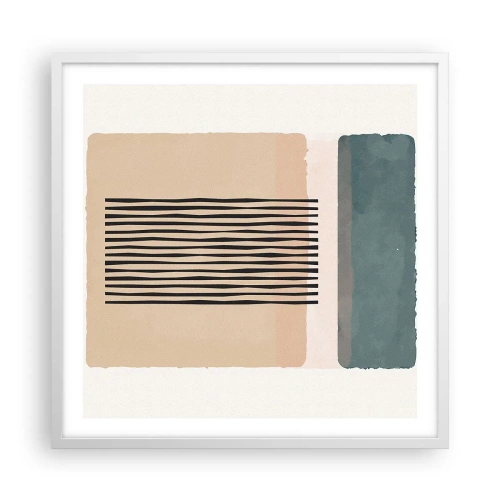 Poster în ramă albă - Totul este în regulă - 60x60 cm