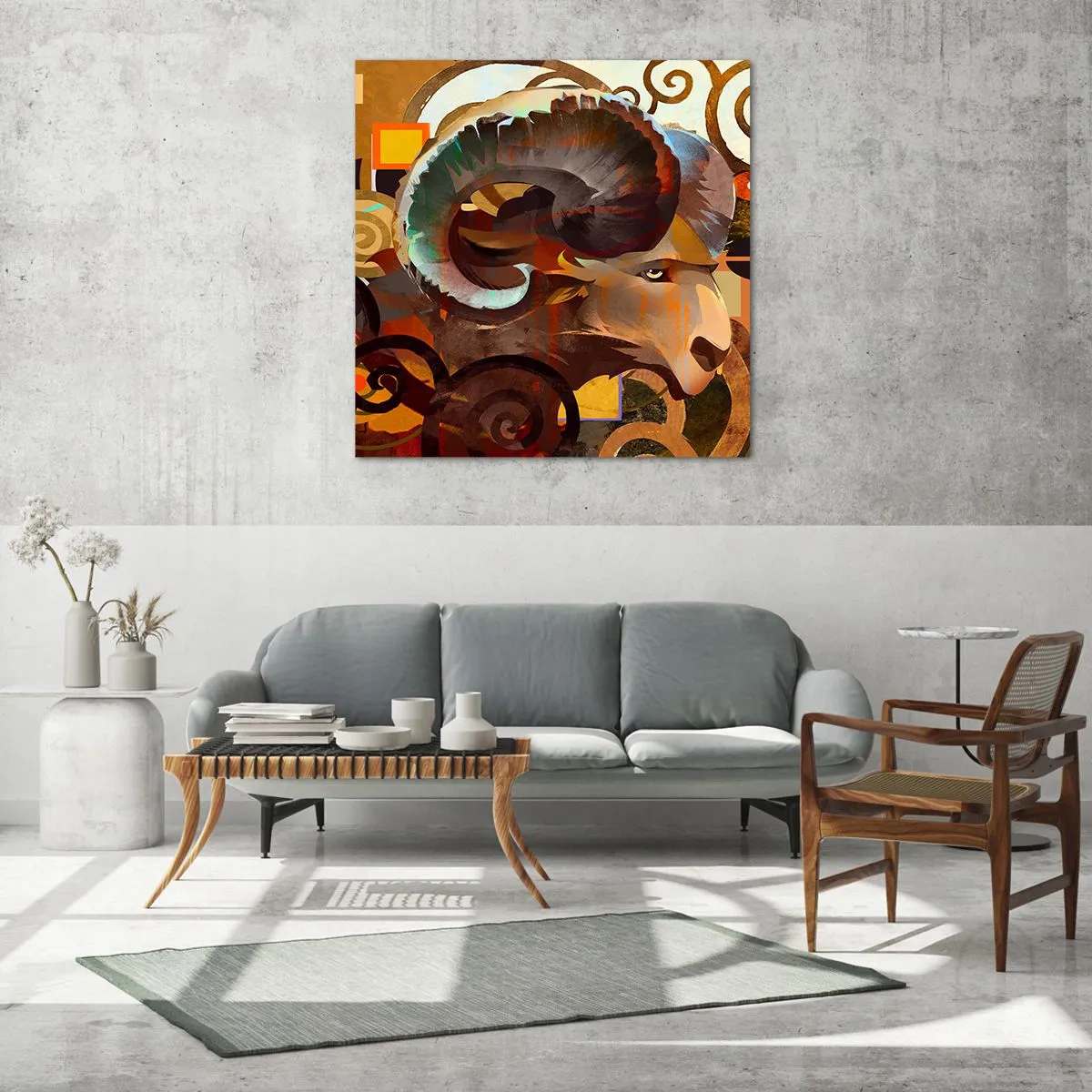 Tablou pe sticlă - Magii - religii - ritualuri - 30x30 cm