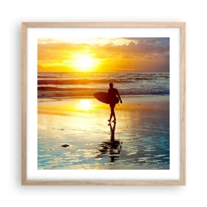 Poster în ramă de stejar deschis - Întoarcerea războinicului - 50x50 cm