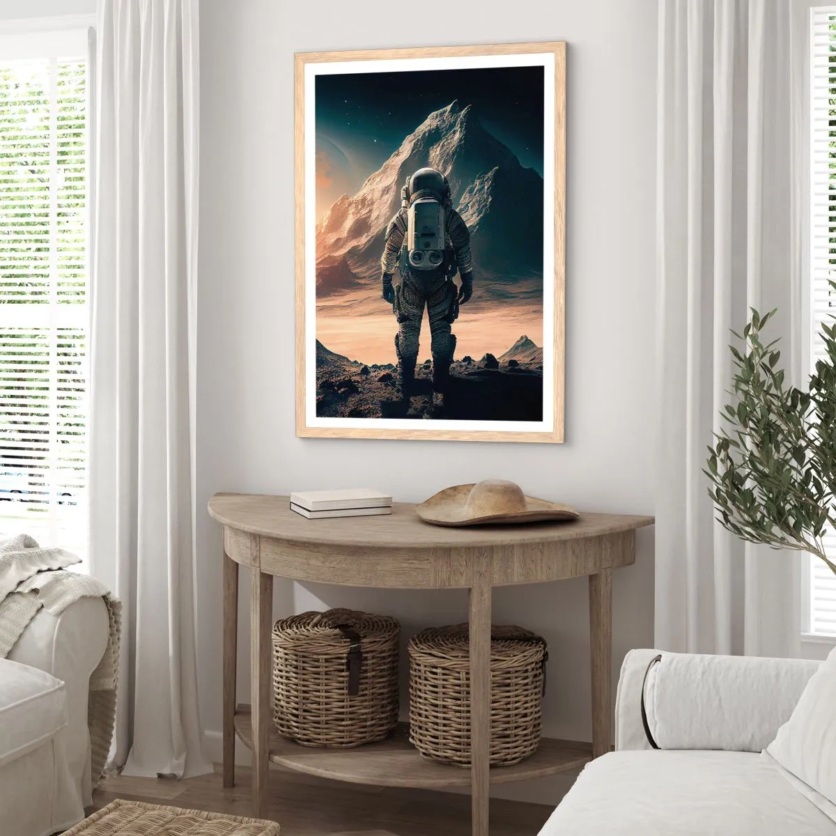 Poster în ramă de stejar deschis - O nouă provocare - 61x91 cm