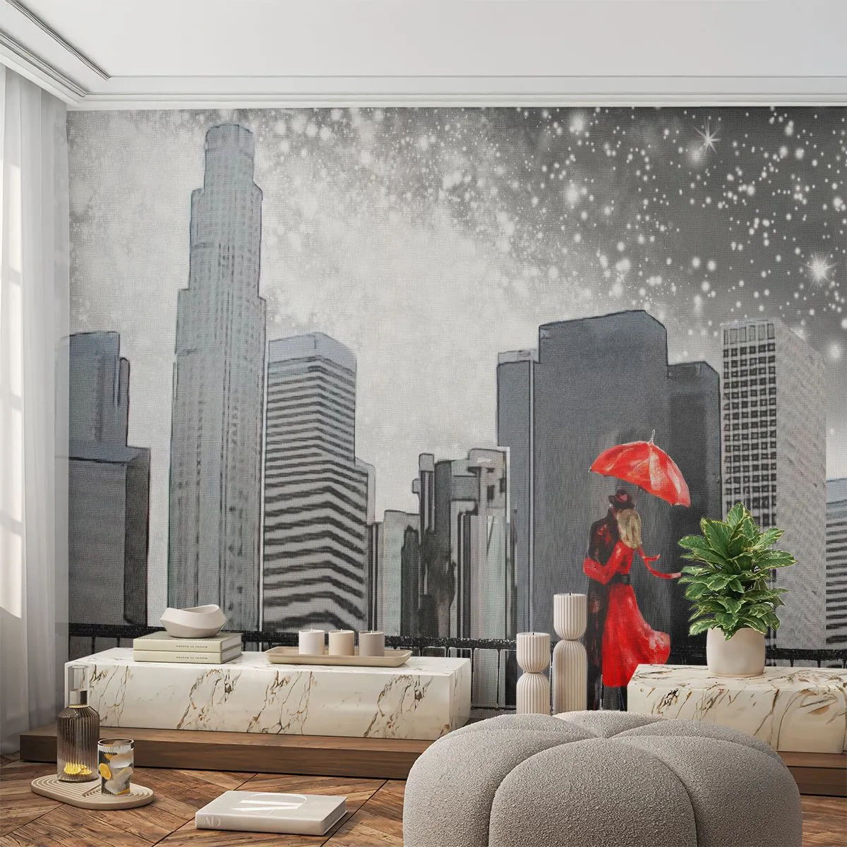 Tapet Standard Eco - Un om, nu o piatră - New York, Oraș, Dragoste - 400x280 cm