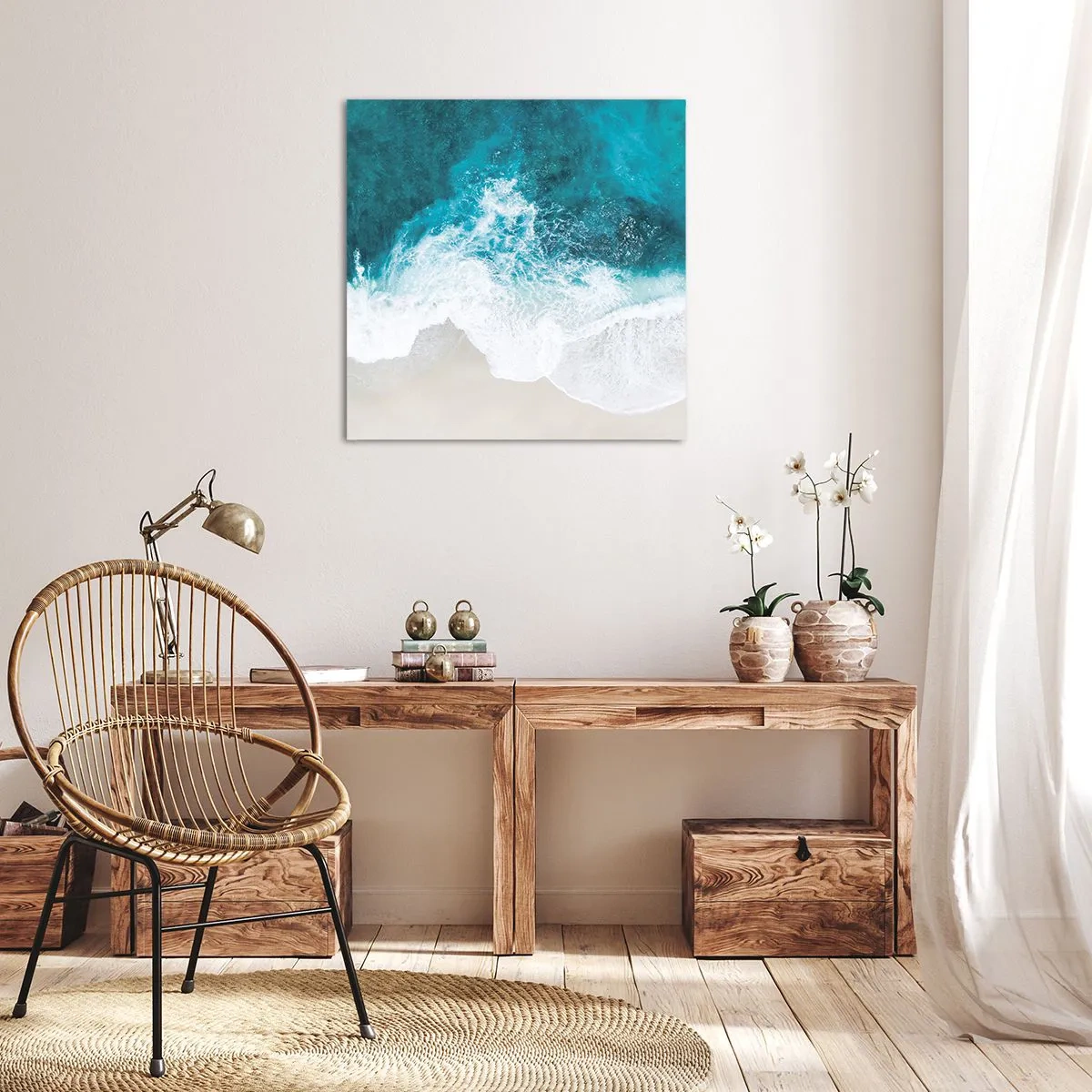 Tablou pe pânză - Mângâiere naturală - 70x70 cm