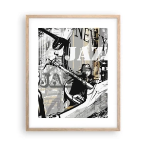 Poster în ramă de stejar deschis - În ritmul New York-ului - 40x50 cm