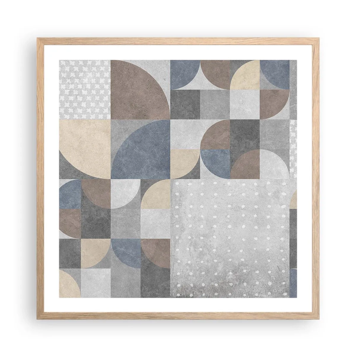 Poster în ramă de stejar deschis - Fantezie ceramică - 60x60 cm