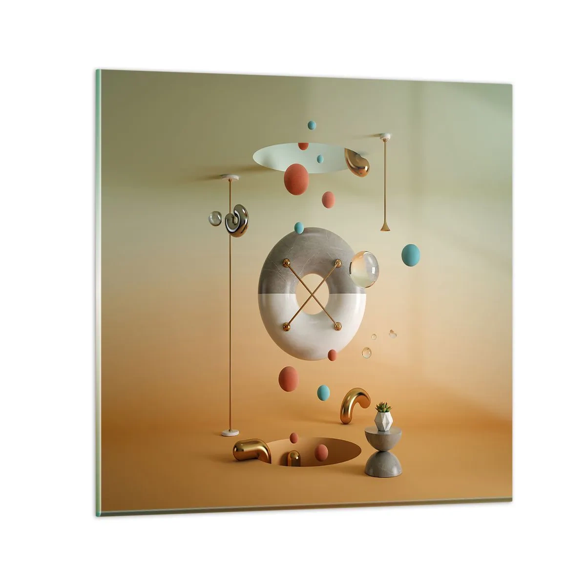 Tablou pe sticlă - Orice se poate întâmpla - 70x70 cm