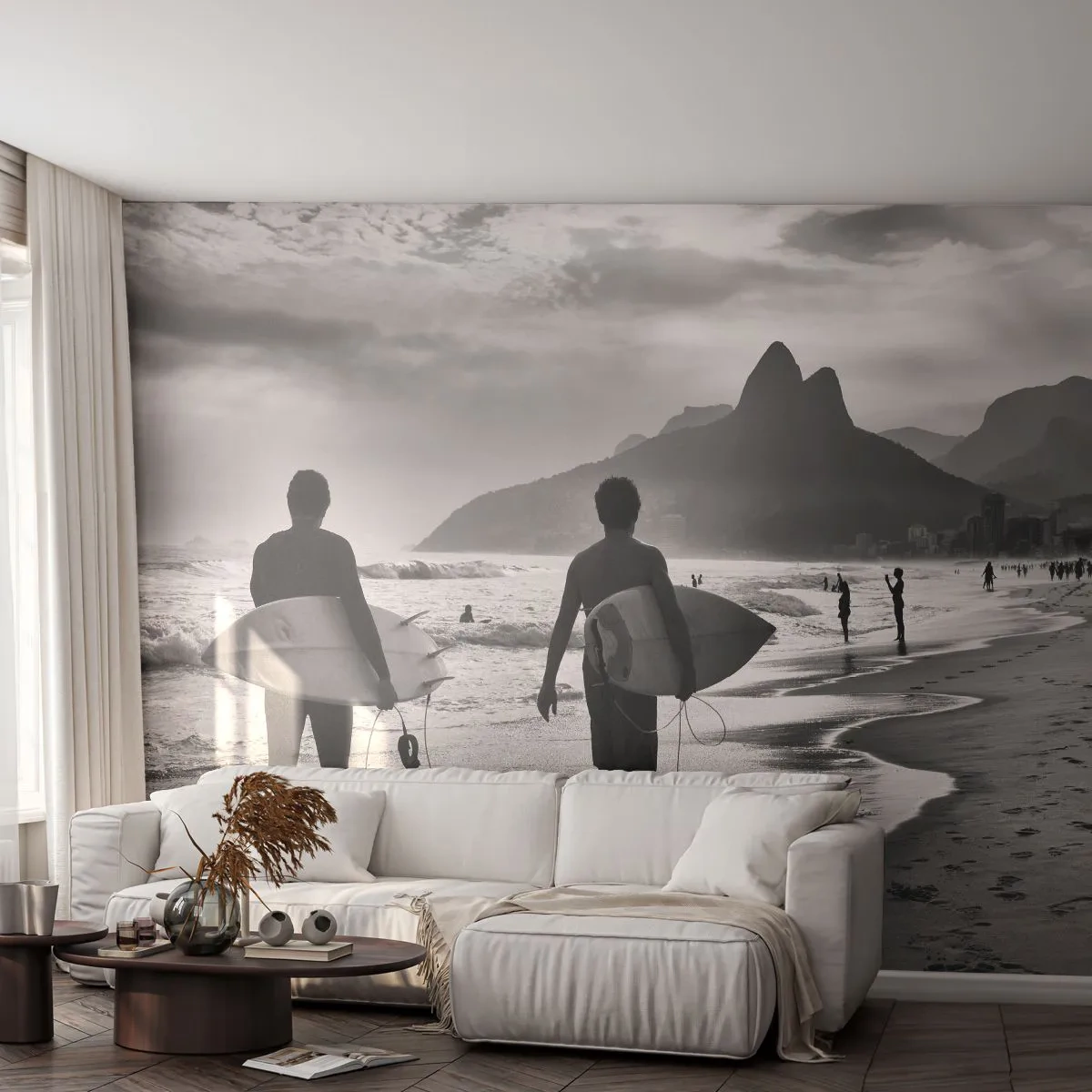 Tapet Autoadeziv Deluxe Sticker - Samba pentru un val - Surfer, Brazilia, Mare - 250x175 cm
