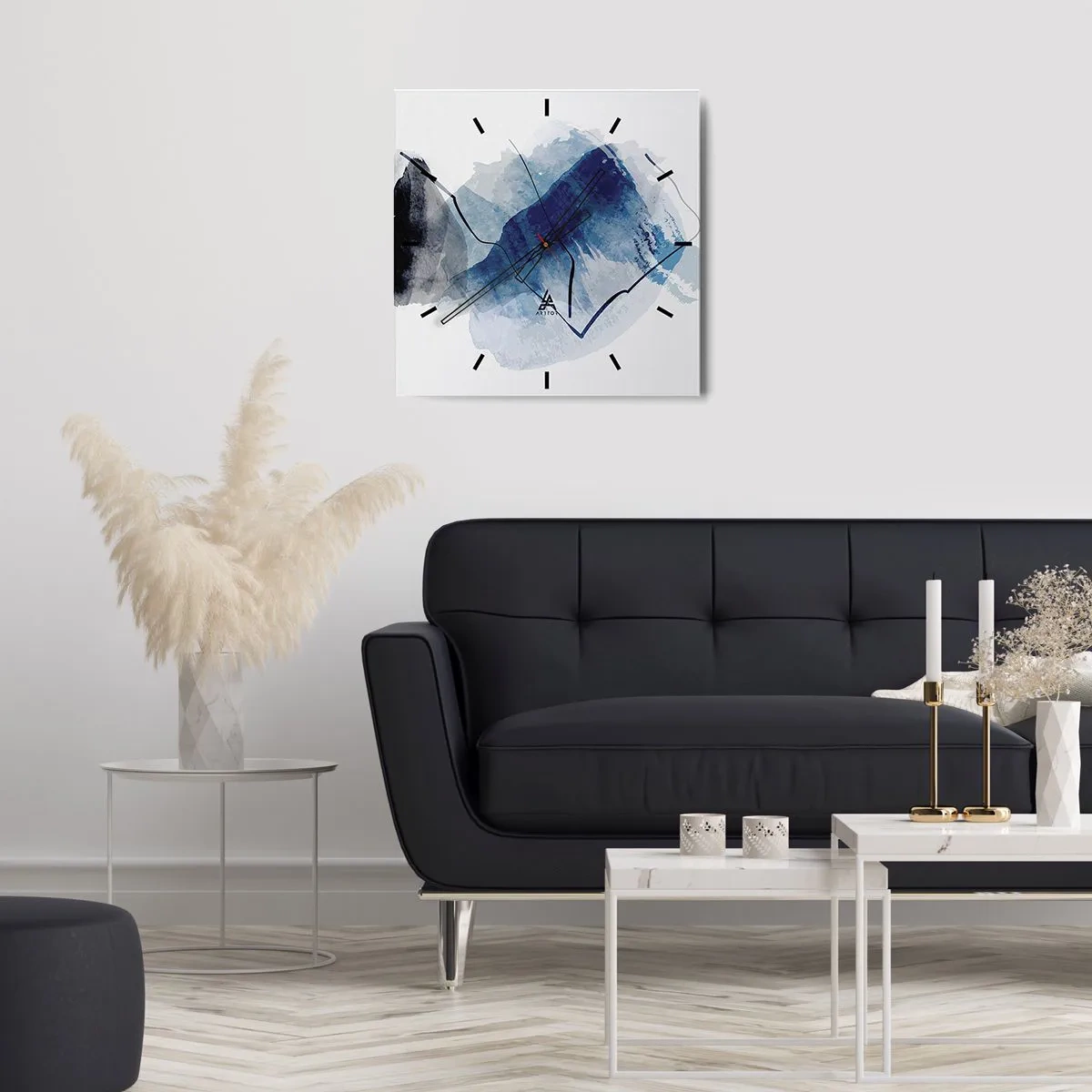 Ceas de perete - Ceas pe sticlă - Iceberg - 40x40 cm