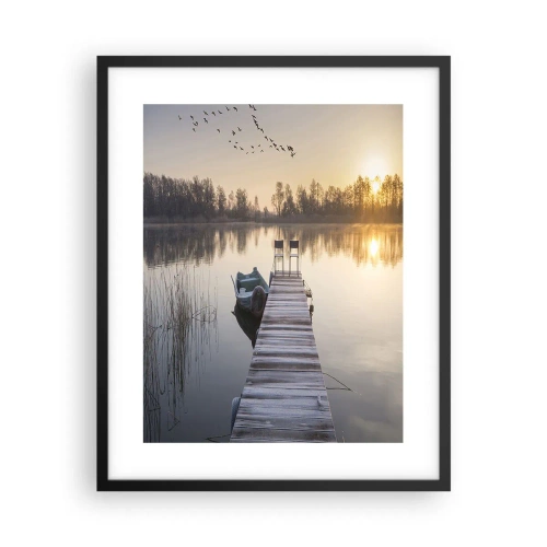 Poster în ramă neagră - O să mă întorc în curând - 40x50 cm