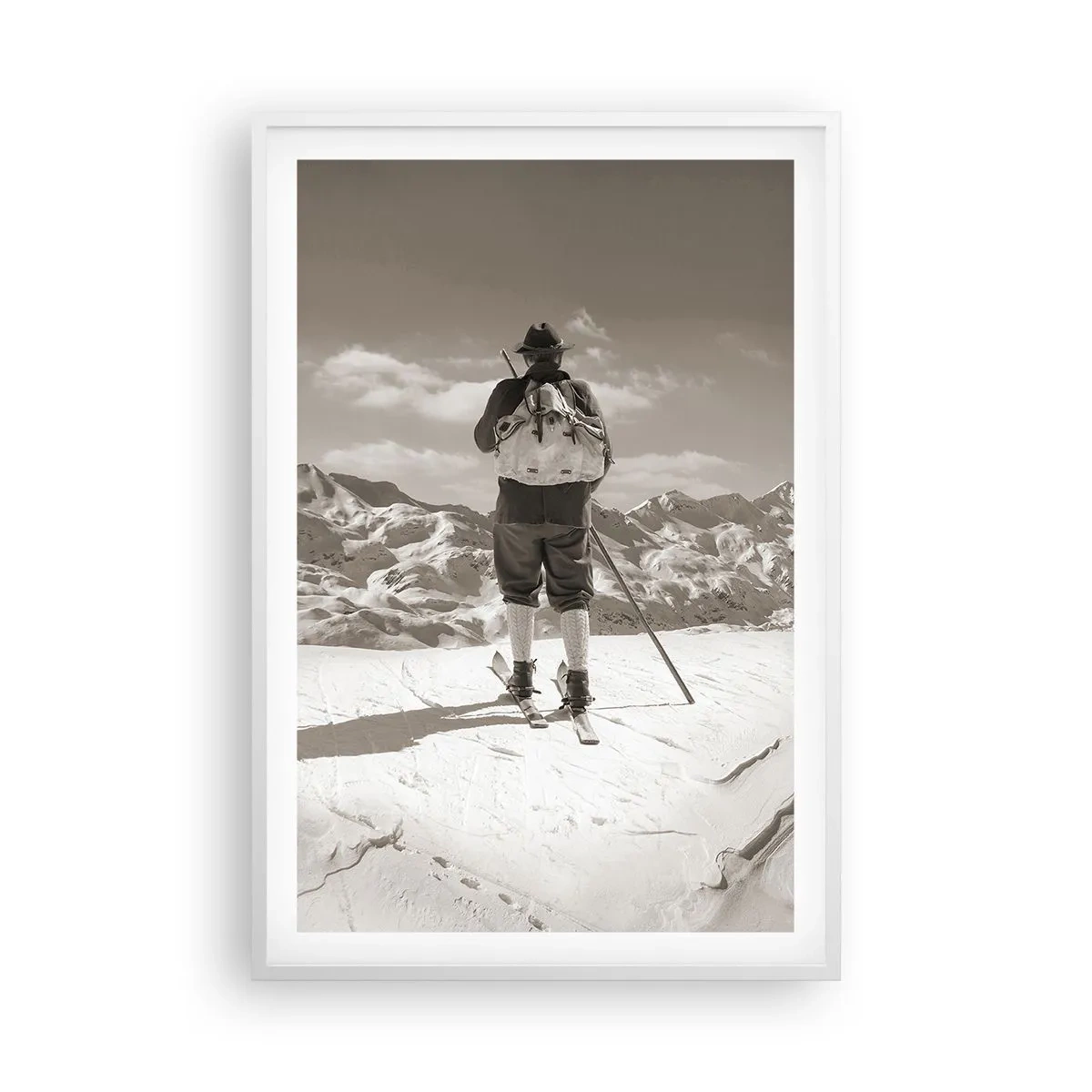 Poster în ramă albă - Și munții sunt la fel - 61x91 cm