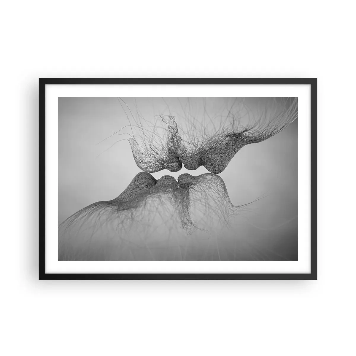 Poster în ramă neagră - Sărutul vântului - 70x50 cm