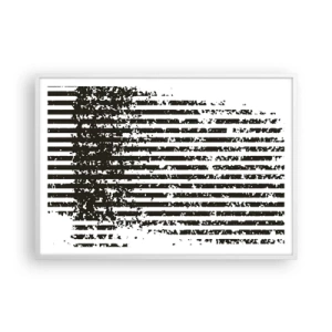 Poster în ramă albă - Ritm și zgomot - 100x70 cm