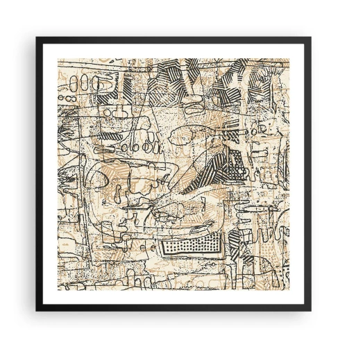 Poster în ramă neagră - Așteaptă să fie descifrat - 60x60 cm