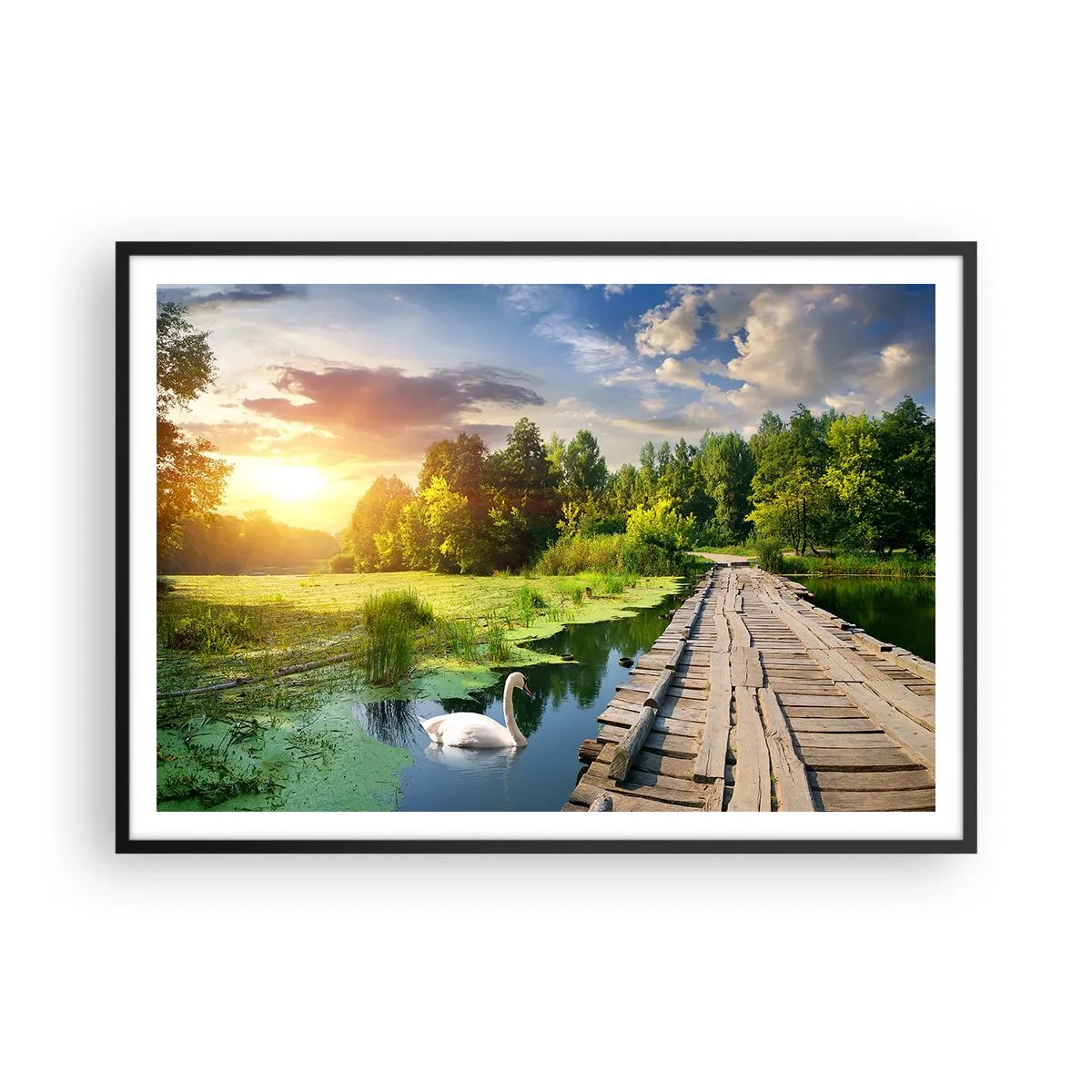 Poster în ramă neagră - Vară, vară peste tot - 100x70 cm