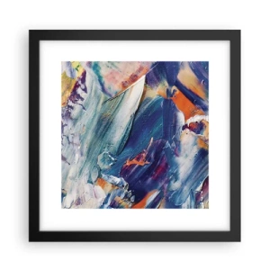 Poster în ramă neagră - Confuzie de culori - 30x30 cm