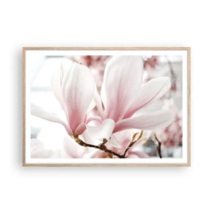 Poster în ramă de stejar deschis - Imensitatea sensibilității - 100x70 cm