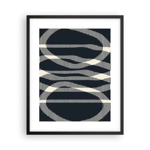 Poster în ramă neagră - Încercare de străpungere a întunericului - 40x50 cm