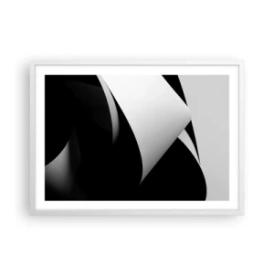 Poster în ramă albă - Planuri de lumină din adâncurile umbrelor - 70x50 cm