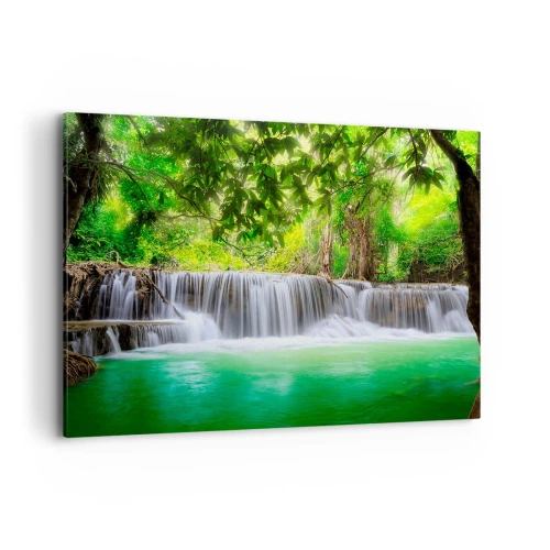 Tablou pe pânză - Cascada verde - 100x70 cm
