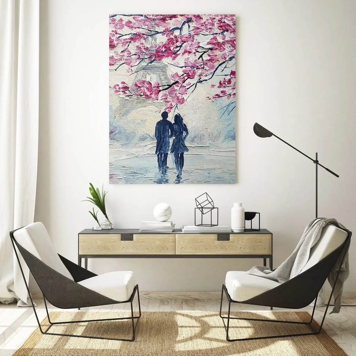 Tablou pe sticlă - Plimbare romantică - 50x70 cm