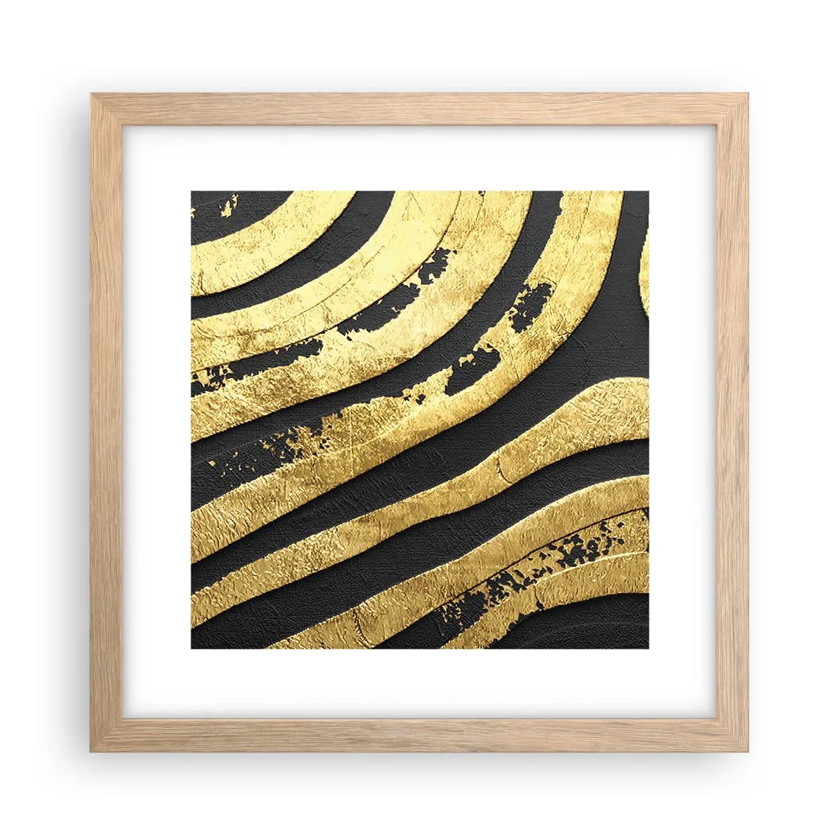 Poster în ramă de stejar deschis - Totul curge - 30x30 cm