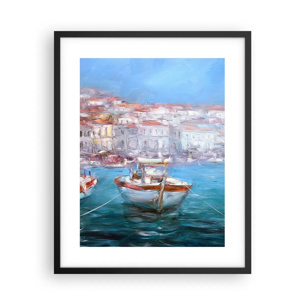 Poster în ramă neagră - Golful italian - 40x50 cm