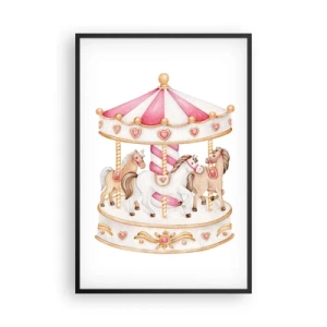 Poster în ramă neagră - Lumea dulce a copilăriei - 61x91 cm