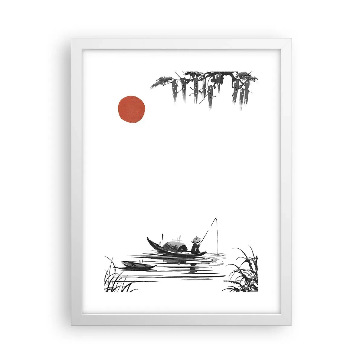 Poster în ramă albă - O după-amiază asiatică - 30x40 cm