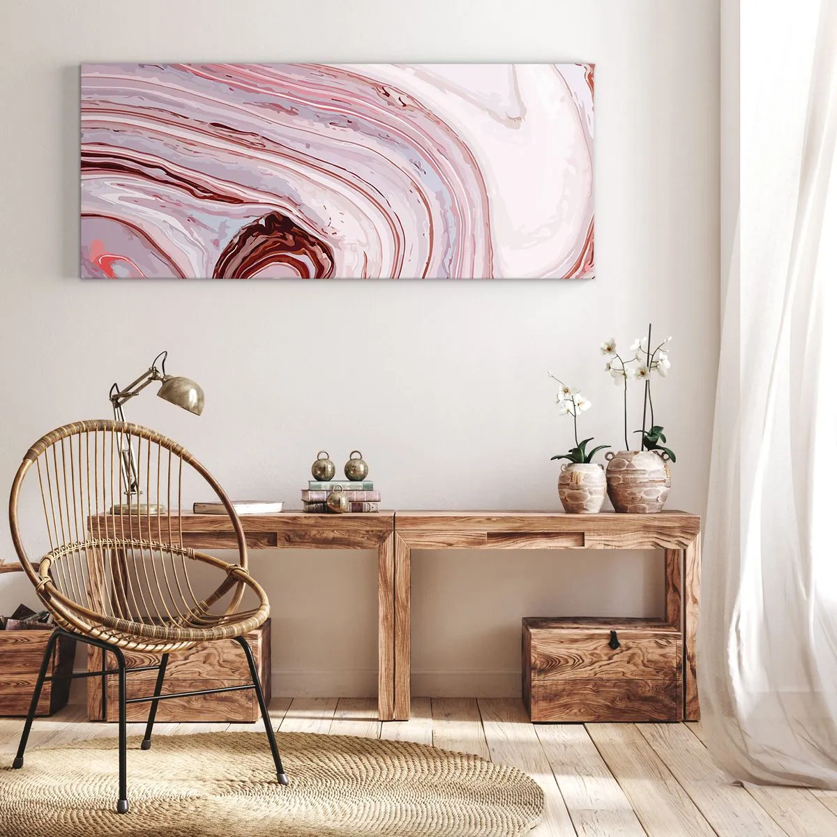 Tablou pe pânză - Drept înainte, apoi dreapta jos - 160x50 cm