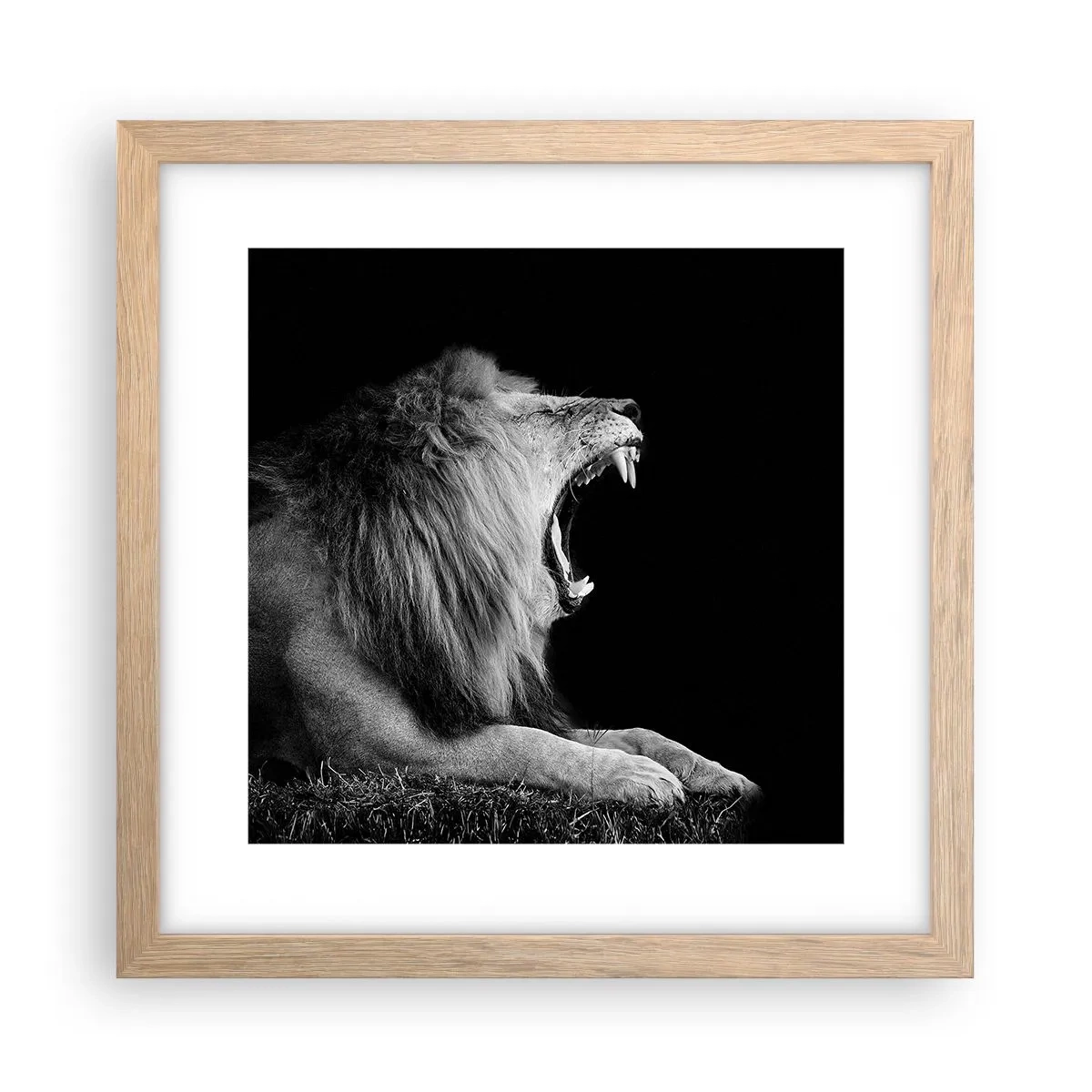 Poster în ramă de stejar deschis - Fără nici o ezitare - 30x30 cm