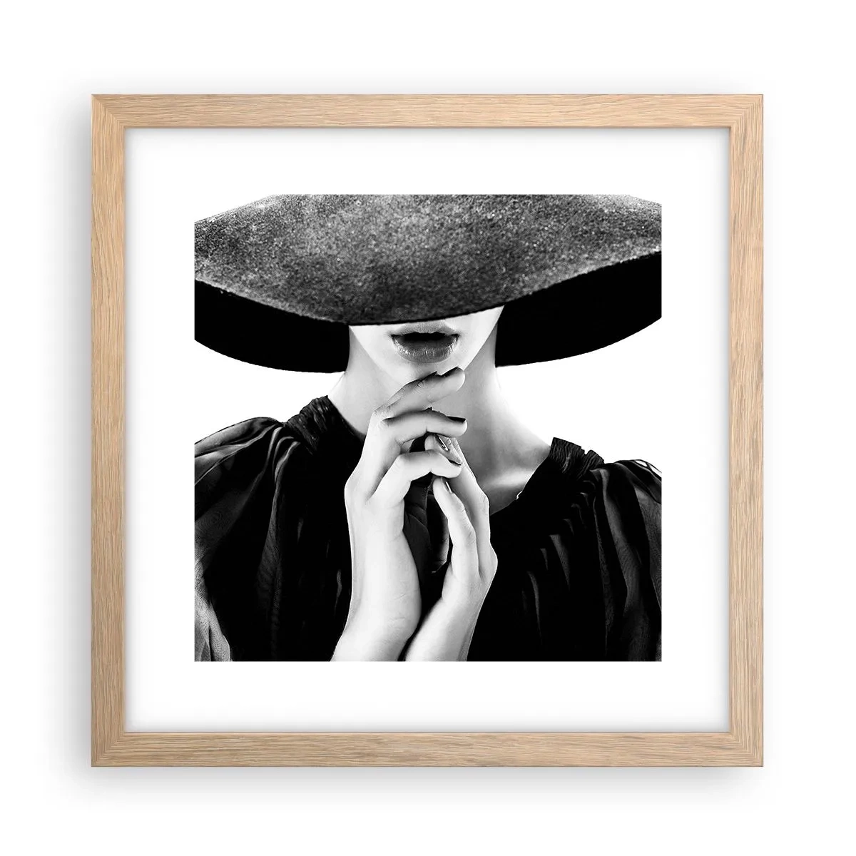 Poster în ramă de stejar deschis - Frumusețea ascunsă - 30x30 cm