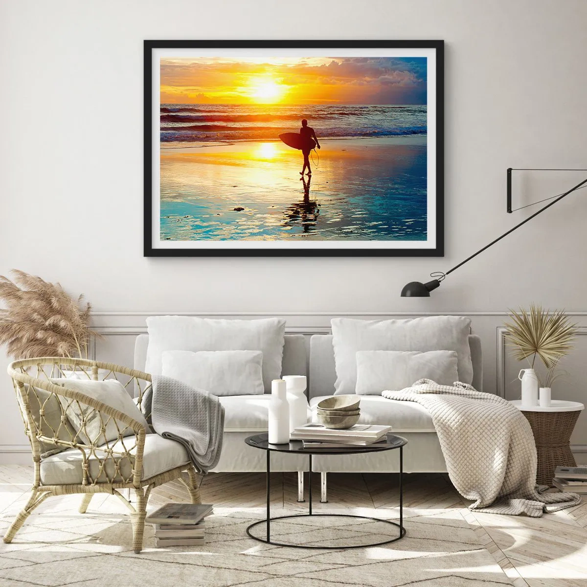 Poster în ramă neagră - Întoarcerea războinicului - 70x50 cm