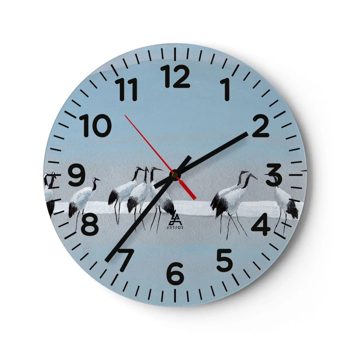 Ceas de perete - Ceas pe sticlă - După o zi fierbinte - 40x40 cm