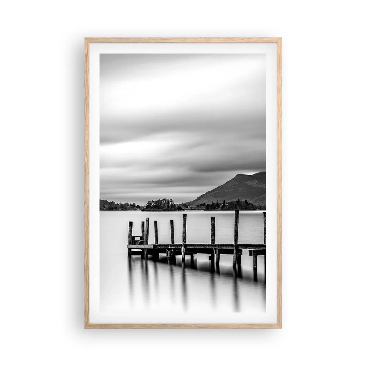 Poster în ramă de stejar deschis - Blândețe și putere - 61x91 cm