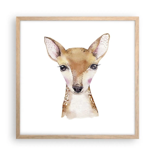 Poster în ramă de stejar deschis - Natura inocenței - 50x50 cm