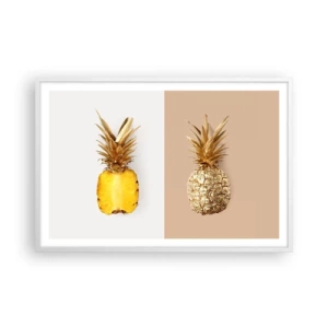 Poster în ramă albă - Ananas de împărțit - 91x61 cm