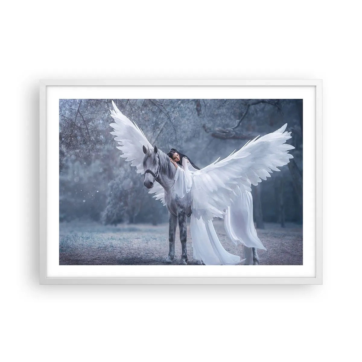 Poster în ramă albă - Moment inspirat - 70x50 cm
