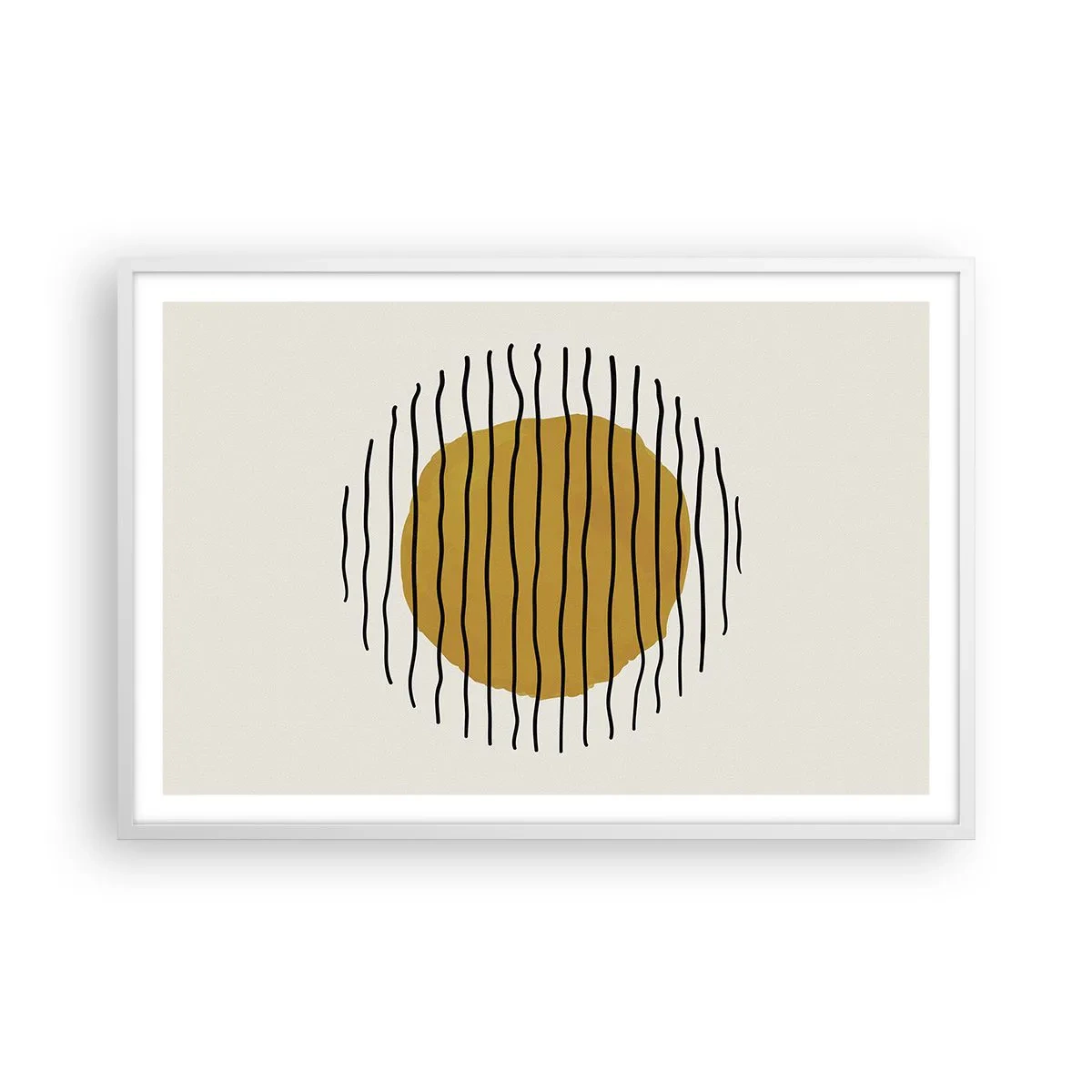 Poster în ramă albă - Abstracție tremurândă de căldură - 91x61 cm