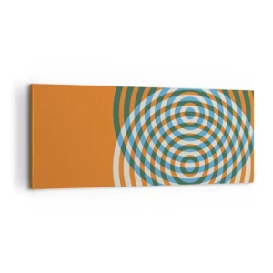 Tablou pe pânză - Variație circulară abstractă - 100x40 cm