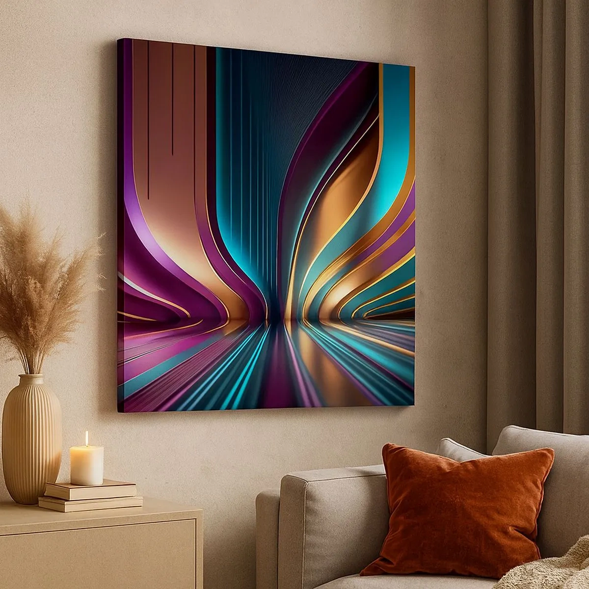 Tablou pe pânză - Arhitectură de lumină - 30x30 cm