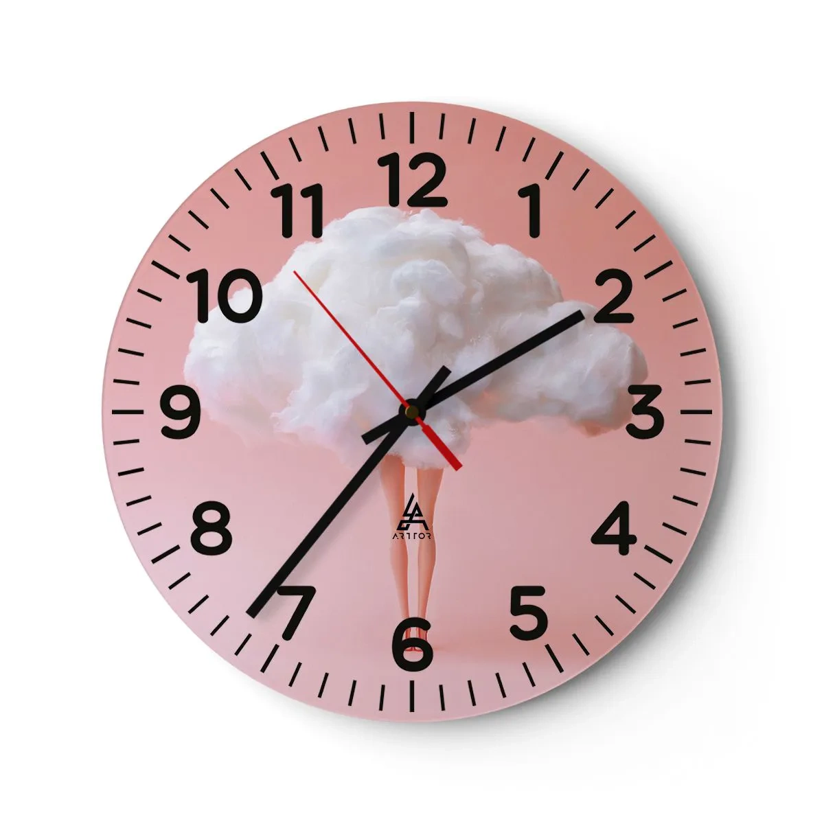 Ceas de perete - Ceas pe sticlă - Dulce promisiune - 30x30 cm