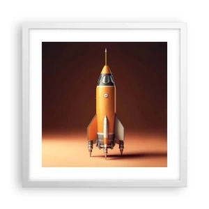 Poster în ramă albă - Totul începe cu un vis - 40x40 cm