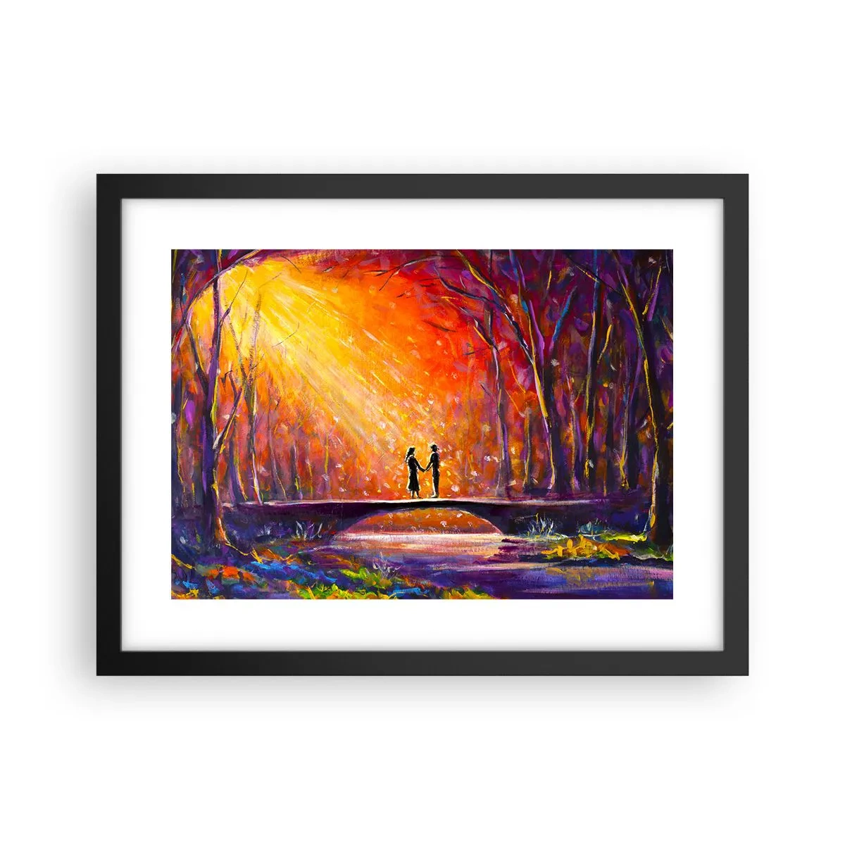 Poster în ramă neagră - Și cerul îi iubește - 40x30 cm