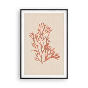 Poster în ramă neagră - Coral filigranat - 61x91 cm