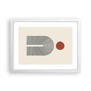 Poster în ramă albă - Magnetismul formelor și al culorilor - 40x30 cm