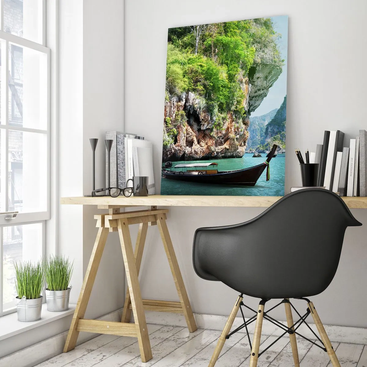 Tablou pe sticlă - Invitație la o călătorie exotică - 80x120 cm